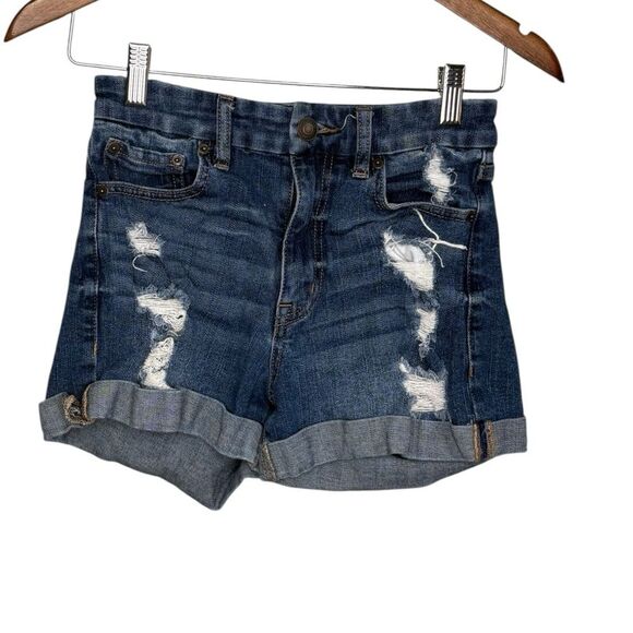 Aeropostale Women’s High Rise Curvy MIDI Denim Shorts Size 2 - Picture 1 of 6
